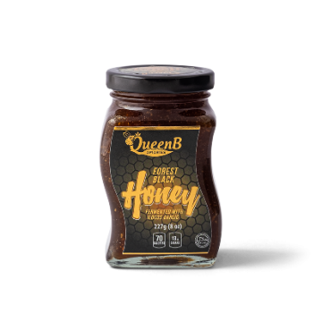 QueenB Forest Black Honey Fermented with Ilocos Garlic