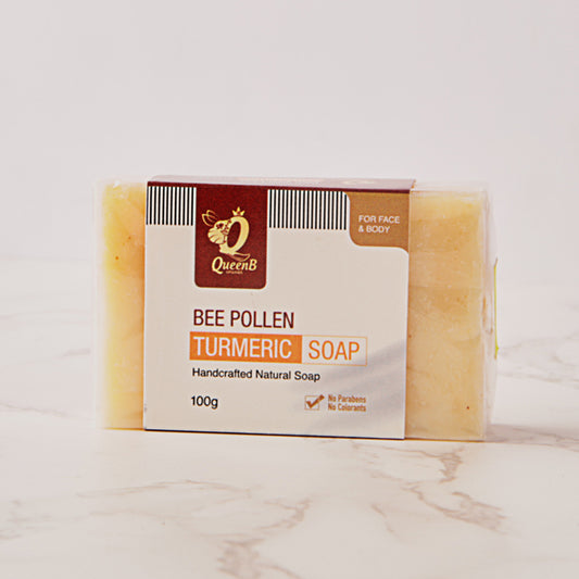 QueenB Bee Pollen Turmeric Bar Soap